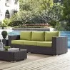 Modway Convene Outdoor Patio Sofa in Espresso Peridot - Lifestyle - Modway Convene Outdoor Patio Sofa in Espresso Peridot - Lifestyle