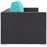 Modway Convene Outdoor Patio Sofa in Espresso Turquoise - Side Angle