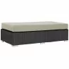 Modway Convene Outdoor Patio Fabric Rectangle Ottoman in Espresso Beige - Front Side Angle - Modway Convene Outdoor Patio Fabric Rectangle Ottoman in Espresso Beige - Front Side Angle