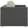 Modway Sojourn Outdoor Patio Sunbrella® Armchair in Canvas Antique Beige - Side Angle