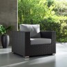 Modway Sojourn Outdoor Patio Sunbrella® Armchair in Canvas Gray - Lifestyle