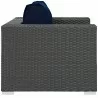 Modway Sojourn Outdoor Patio Sunbrella® Armchair in Canvas Navy - Side Angle - Modway Sojourn Outdoor Patio Sunbrella® Armchair in Canvas Navy - Side Angle