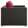 Modway Sojourn Outdoor Patio Sunbrella® Armchair in Canvas Red - Side Angle