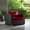 Modway Sojourn Outdoor Patio Sunbrella® Armchair in Canvas Red - Lifestyle 2