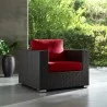 Modway Sojourn Outdoor Patio Sunbrella® Armchair in Canvas Red - Lifestyle 2 - Modway Sojourn Outdoor Patio Sunbrella® Armchair in Canvas Red - Lifestyle 2