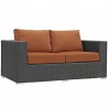 Modway Sojourn Outdoor Patio Sunbrella® Loveseat - Canvas Tuscan - Front Side Angle