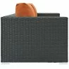 Modway Sojourn Outdoor Patio Sunbrella® Loveseat - Canvas Tuscan - Side Angle - Modway Sojourn Outdoor Patio Sunbrella® Loveseat - Canvas Tuscan - Side Angle