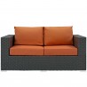 Modway Sojourn Outdoor Patio Sunbrella® Loveseat - Canvas Tuscan - Front Angle