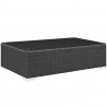 Modway Sojourn Outdoor Patio Coffee Table - Chocolate - Front Side Angle