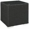 Modway Sojourn Outdoor Patio Side Table - Chocolate - Front Side Angle - Modway Sojourn Outdoor Patio Side Table - Chocolate - Front Side Angle