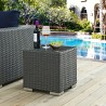 Modway Sojourn Outdoor Patio Side Table - Chocolate - Lifestyle