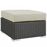 Modway Sojourn Outdoor Patio Sunbrella® Ottoman in Canvas Antique Beige - Front Side Angle