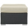 Modway Sojourn Outdoor Patio Sunbrella® Ottoman in Canvas Antique Beige - Front Angle