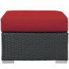 Modway Sojourn Outdoor Patio Sunbrella® Ottoman in Canvas Red - Front Angle