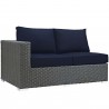 Modway Sojourn Outdoor Patio Sunbrella® Left Arm Loveseat - Canvas Navy in Front Side Angle