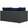 Modway Sojourn Outdoor Patio Sunbrella® Left Arm Loveseat - Canvas Navy in Back Side Angle - Modway Sojourn Outdoor Patio Sunbrella® Left Arm Loveseat - Canvas Navy in Back Side Angle
