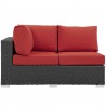 Modway Sojourn Outdoor Patio Sunbrella® Left Arm Loveseat - Canvas Red in Front Angle