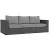 Modway Sojourn Outdoor Patio Sunbrella® Sofa in Canvas Gray - Front Side Angle