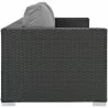 Modway Sojourn Outdoor Patio Sunbrella® Sofa in Canvas Gray - Side Angle - Modway Sojourn Outdoor Patio Sunbrella® Sofa in Canvas Gray - Side Angle