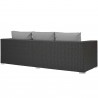 Modway Sojourn Outdoor Patio Sunbrella® Sofa in Canvas Gray - Back Side Angle