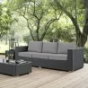 Modway Sojourn Outdoor Patio Sunbrella® Sofa in Canvas Gray - Lifestyle - Modway Sojourn Outdoor Patio Sunbrella® Sofa in Canvas Gray - Lifestyle