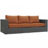 Modway Sojourn Outdoor Patio Sunbrella® Sofa - Canvas Tuscan - Front Side Angle