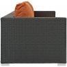 Modway Sojourn Outdoor Patio Sunbrella® Sofa - Canvas Tuscan - Side Angle