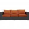 Modway Sojourn Outdoor Patio Sunbrella® Sofa - Canvas Tuscan - Front Angle