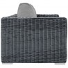 Modway Summon Outdoor Patio Sunbrella® Loveseat in Canvas Gray - Side Angle