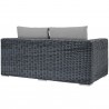 Modway Summon Outdoor Patio Sunbrella® Loveseat in Canvas Gray - Back Side Angle