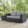 Modway Summon Outdoor Patio Sunbrella® Loveseat in Canvas Gray - Lifestyle