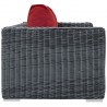 Modway Summon Outdoor Patio Sunbrella® Loveseat in Canvas Red - Side Angle