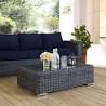 Modway Summon Outdoor Patio Glass Top Coffee Table - Gray - Lifestyle