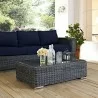 Modway Summon Outdoor Patio Glass Top Coffee Table - Gray - Lifestyle - Modway Summon Outdoor Patio Glass Top Coffee Table - Gray - Lifestyle