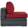 Modway Summon Outdoor Patio Sunbrella® Armless in Canvas Red - Side Angle
