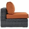 Modway Summon Outdoor Patio Sunbrella® Armless - Side Angle - Modway Summon Outdoor Patio Sunbrella® Armless - Side Angle