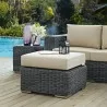 Modway Summon Outdoor Patio Sunbrella® Ottoman in Canvas Antique Beige - Lifestyle - Modway Summon Outdoor Patio Sunbrella® Ottoman in Canvas Antique Beige - Lifestyle