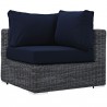Modway Summon Outdoor Patio Sunbrella® Corner in Canvas Navy - Front Angle