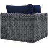 Modway Summon Outdoor Patio Sunbrella® Corner in Canvas Navy - Back Angle