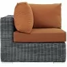Modway Summon Outdoor Patio Sunbrella® Corner - Canvas Tuscan - Side Angle - Modway Summon Outdoor Patio Sunbrella® Corner - Canvas Tuscan - Side Angle