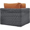 Modway Summon Outdoor Patio Sunbrella® Corner - Canvas Tuscan - Back Side Angle