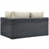 Modway Summon Outdoor Patio Sunbrella® Loveseat in Left Arm - Canvas Gray - Back Side Angle