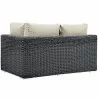 Modway Summon Outdoor Patio Sunbrella® Loveseat in Left Arm - Canvas Gray - Back Side Angle - Modway Summon Outdoor Patio Sunbrella® Loveseat in Left Arm - Canvas Gray - Back Side Angle