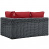 Modway Summon Outdoor Patio Sunbrella® Right Arm Loveseat in Canvas Red - Back Side Angle