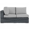 Modway Summon Outdoor Patio Sunbrella® Loveseat in Right Arm - Canvas Antique Beige - Front Angle