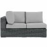 Modway Summon Outdoor Patio Sunbrella® Loveseat in Right Arm - Canvas Antique Beige - Front Angle - Modway Summon Outdoor Patio Sunbrella® Loveseat in Right Arm - Canvas Antique Beige - Front Angle