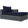 Modway Summon Outdoor Patio Sunbrella® Right Arm Chaise - Canvas Navy - Front Side Angle