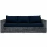 Modway Summon Outdoor Patio Sunbrella® Sofa in Canvas Navy - Front Angle - Modway Summon Outdoor Patio Sunbrella® Sofa in Canvas Navy - Front Angle