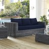 Modway Summon Outdoor Patio Sunbrella® Sofa in Canvas Navy - Lifestyle