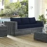 Modway Summon Outdoor Patio Sunbrella® Sofa in Canvas Navy - Lifestyle - Modway Summon Outdoor Patio Sunbrella® Sofa in Canvas Navy - Lifestyle